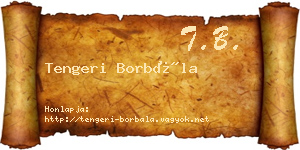 Tengeri Borbála névjegykártya
